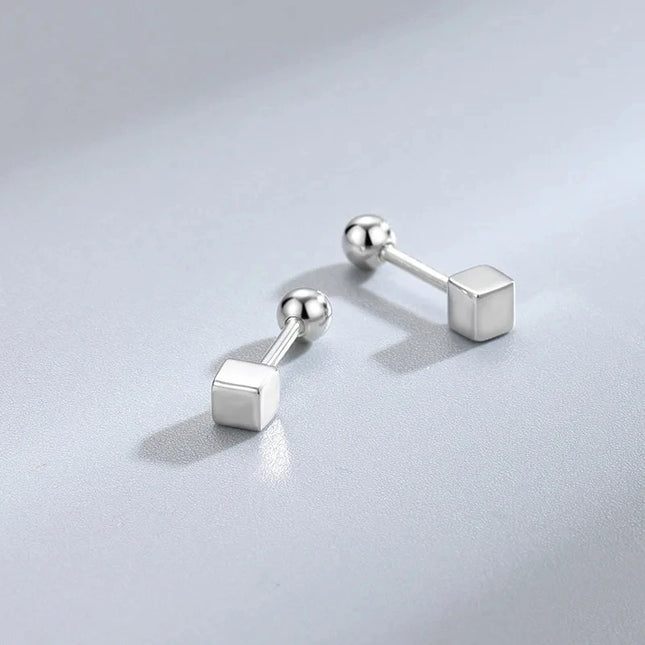 Silver Color Simple Small Rose Star Stud Earrings Tragus Cartilage for Women Hypoallergenic Daily Wear - product image 2