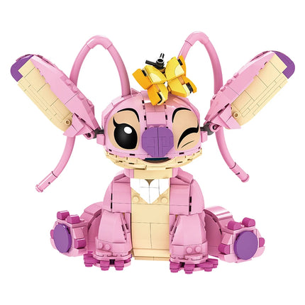 New Stitch Angel CP Building Blocks 2026- Large Piece Cartoon Toys with Moving Ears Kids Assembly Gift for  Boys Girls Birthday