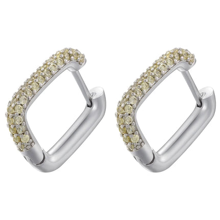 ZHUKOU Hoop earrings gold color silver color small hoop earrings crystal women rainbow earrings Fashion jewelry wholesale VE144