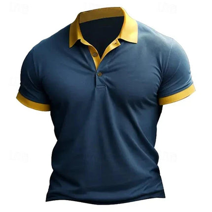 Trendy 2026 Simple Style Polo Shirts For Men Fashion Summer Loose Quick Drt Sports Tees Polo Shirt Casual Oversized Men Clothing