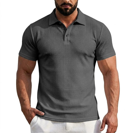Ice Silk Short Sleeve T-Shirt Man Summer Lapel Solid Polo Shirt Gym Man Lightweight Streetwear Polo Quick Dry Shirts for Men Tee