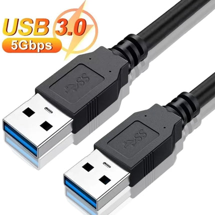 USB 3.0 to USB 3.0 Male Extension Cable Dual USB A Cord For Hard Drive DVD Player Laptop Cooler High-Speed Data Transmission