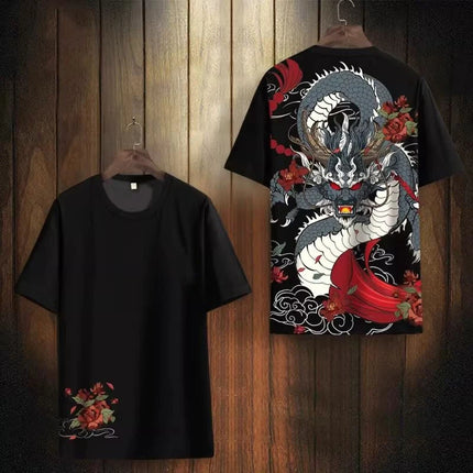 New Chinese Style T-Shirts Dragon Totem 3D Print Men Women Tees Short Sleeve Round Neck T Shirt Harajuku Y2K Tops Men's Clothing