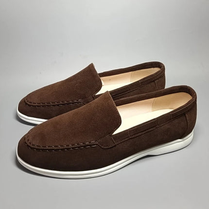 Luxury Mens Suede Leather Loafers 2026 Classic Brand Breathable Slip-On Casual Driving Shoes Moccasins for Men