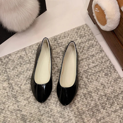 Candy Color Loafers Summer Ladies Flat Shoes Patent Leather Women Flats Comfortable Slip On Shoes Woman Plus Size EU42 WSH2215