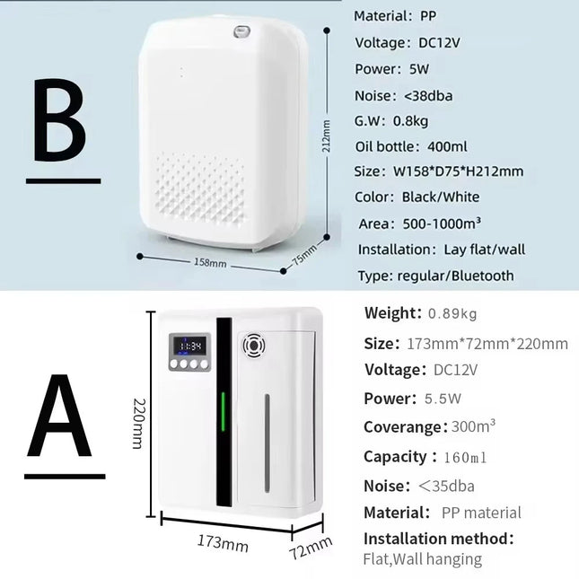 Room Fragrance Diffuser Wall Mounted Hotel Air Freshener Bluetooth Flavoring Diffuser For Essential Oil - product image 2