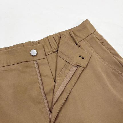 Women's Plain High Waist Cargo Pants, Street Fashion Casual Pocket Button Trousers for Daily Wear, Ladies Bottoms for All Season