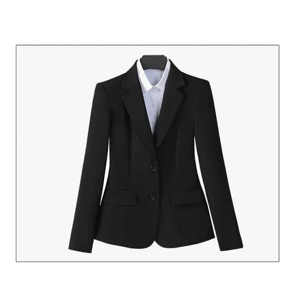 Women Suit Set Spring Summer Office Blazer Skirt Formal Workwear Hotel Receptionist Outfit
