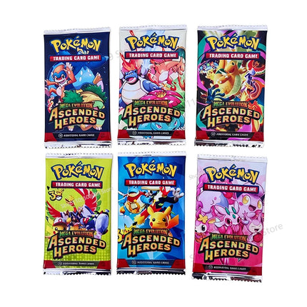 360Pcs Pokemon MEGA EVOLUTION Ascended Heroes TCG Expansion Booster Box Trade Card 36 Pack Box English Version
