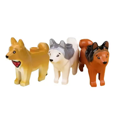 MOC Animal Scene Building Blocks Cats Dogs Sheep Pigs Chickens Eagle Parrots Dolphin Zoo Fram Accessories DIY Toys Bricks T14
