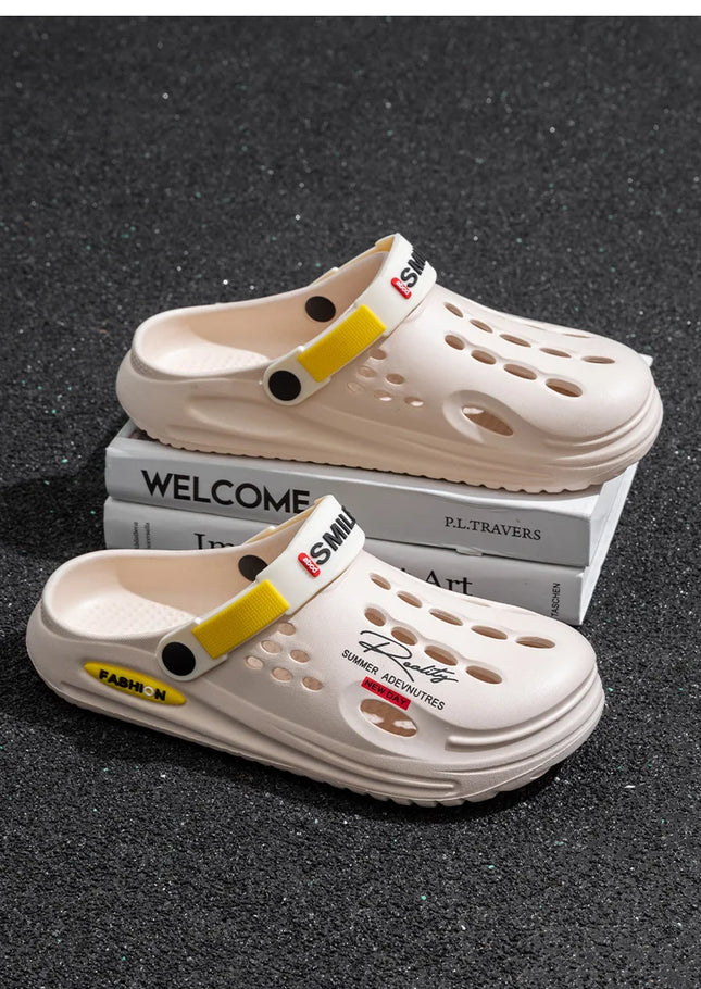 Men EVA Clogs Hollow Out Hole Sandals Adjustable Strap Non Slip Garden Work Shoes Waterproof - product view 2