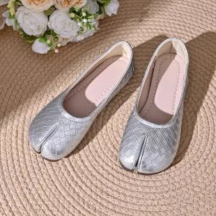 Fashion Soft Leather Split Toe Women Tabi Ballet Flats Spring Autumn Comfortable Walking Lazy Loafers Casual Girls Dance Shoes