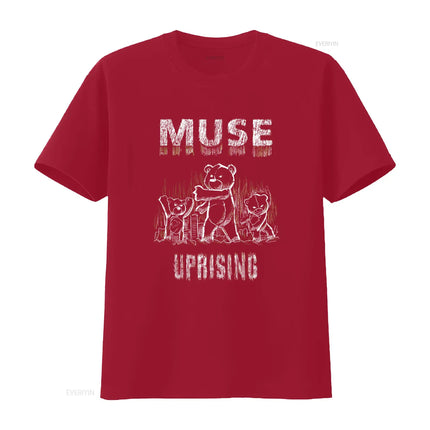 Best Seller Muse Uprising Bear Design Cotton T Shirt Merch for American Style vintage Washed Unisex streetwear homme graphic