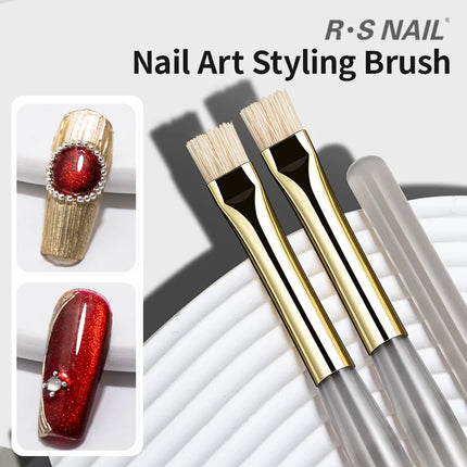 RSNAIL Nail Art Brush Multifunctional Stripe Liner Brushes Modeling Water Ripple DIY Design Hard Bristle Brush Nail Art Tools