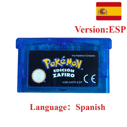 GBA Game Pokemon Series 32 Bit Video Game Cartridge Console Card Pokemon Emerald Ruby FireRed LeafGreen Sapphire Multi-language