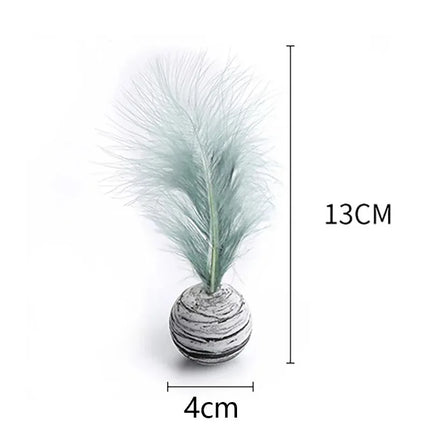Pet Cat Interactive Toy Star Foam Ball With Feather EVA Lightweight Throwing Play Ball Star Pattern Funny Chewing Toy For Daily