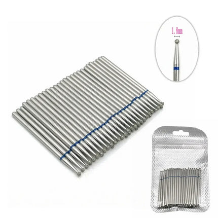 50pcs Diamond Nail Drill Cuticle Clean Bit Set Manicure Electric Cutter Bits Accessories Dead Skin Remove Tool