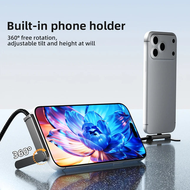 USB C to DisplayPort 2.1 Cable 16K60Hz 8K60Hz Type-C to DP Mobile Phone Holder Cord