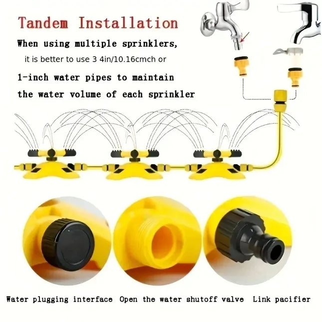360 Degree Automatic Rotating Water pipe set Garden Lawn Sprinkler Yard Large Area Coverage Watering - product image 2