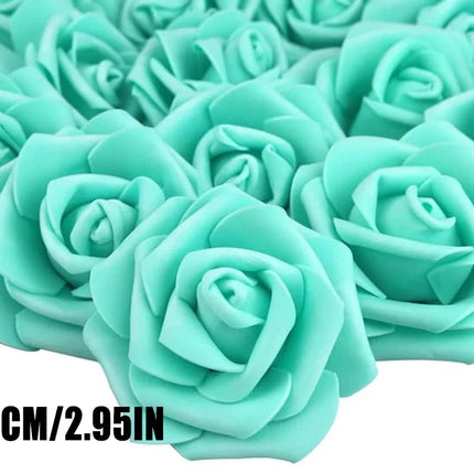 20~200pcs Foam Rose Artificial Flowers Head Teddy Bear Rose Handmade DIY Gift Decoration Wedding Valentines Day Home Decor