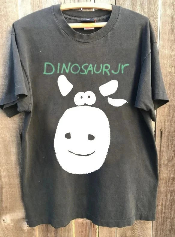 Camiseta JR de dinosaurios vintage para hombre, verano de 2026, absorbente y transpirable, estilo urbano, holgada e informal