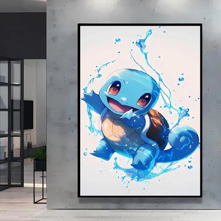 Japanese Anime Canvas Paintings Pokemon Pikachu Poster Cartoon Character Picture Bright and Clear Colors High Quality Home Decor