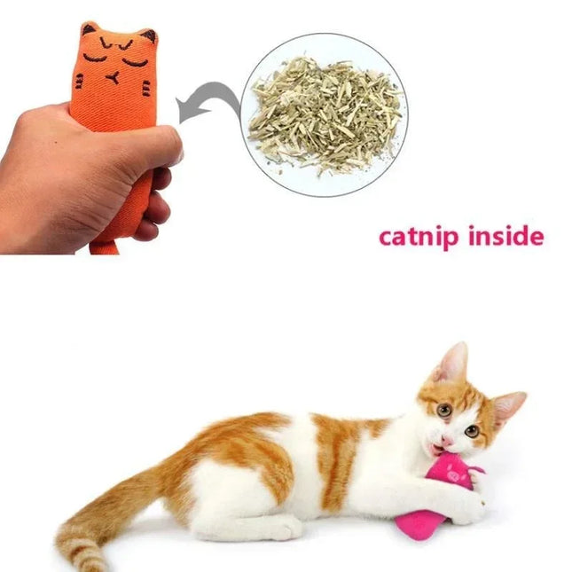 Pet Toy Rustle Sound Catnip Toy Cat Supplies Pet Cute Cat Toys Kitten Teeth Grinding Cat Plush Thumb - product image 2