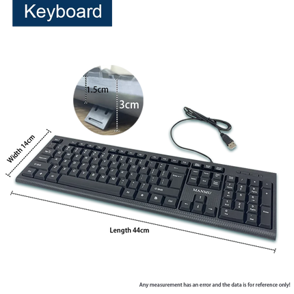 MANMU Office Keyboard And Mouse Combo Set Gaming Wired Mouse For Computer - product image from BSM MART