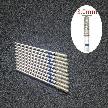 10 Piece Nail Milling Cutter Set Diamond Electric Nail Enhancement Drill Nail Drill Corner Cleaning Drill Burr Accessories Tool