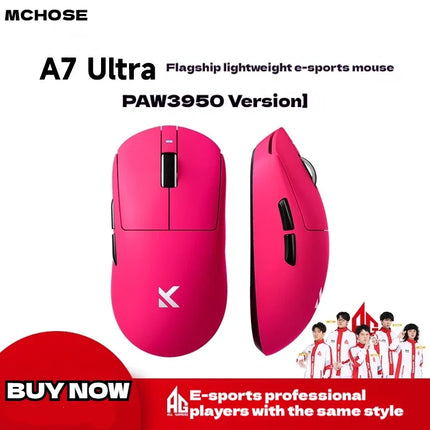 MCHOSE A7 Pro Ultra Series 8000Hz Wireless Gaming Bluetooth Mouse 2.4G PAW3395 Esport Cordless PC Laptops Accessories