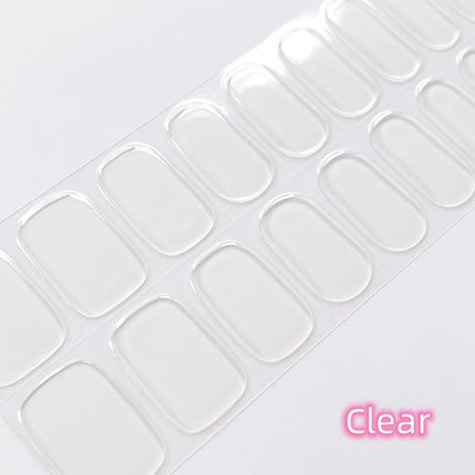 Semi Cured Wraps Fast Gel Nail Sticker Soild Nail Gel Wraps Adhesive Full Cover Gel Nail Decal UV Lamp Cured Manicure Decoration
