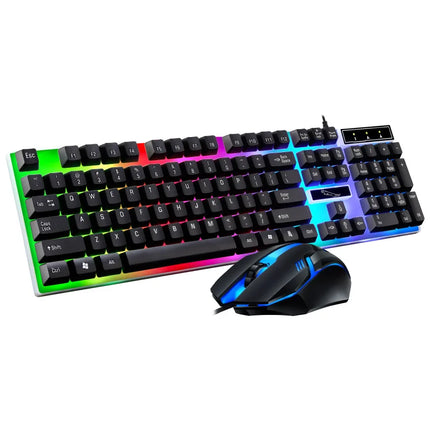 Gamer Keyboard And Mouse Combo Set RGB LED 104-Key Wired Gaming Keyboard Mouse Set for Notebook Laptop Desktop PC - product i