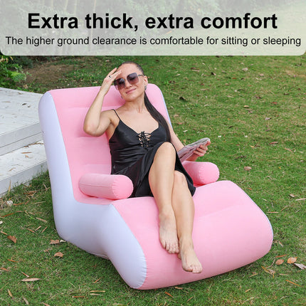 1PC Inflatable Recliner, Foldable Bedroom Living Room Lounge Chair, Indoor Sofa Recliner With Armrests, Outdoor Recliner