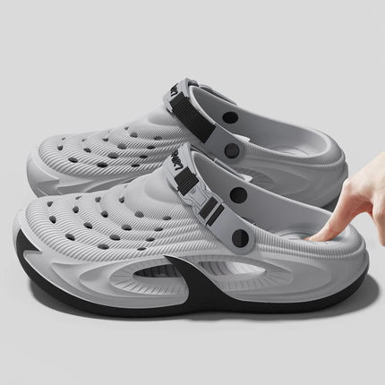 Men's Outdoor Slippers EVA Non-Slip Closed-toe Thick Soft Platform Slide Fashion Comfortable Sandals For Men Summer Home Shoes