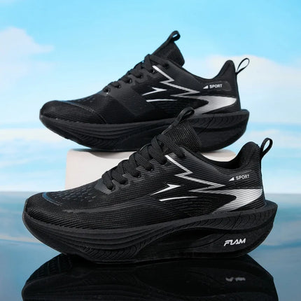 Men Running Shoes Carbon Board Marathon Sports Casual Shoes Breathable Lightweight Women's Comfortable Athletic Cushion Sneakers