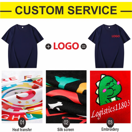 100% Cotton T-shirt Custom Logo High Quality Comfortable Short Sleeve Tops Print Pattern Company Team Clothes Embroidery Design