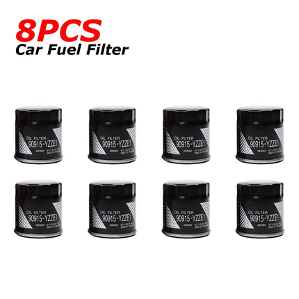 1-8PCS Car Fuel Filter 90915-yzze1 Filter Replacement Oil Filter Car Metal Oil Filter For TOYOTA AVENSIS T22 T25 V1 V2 AYGO B1/2