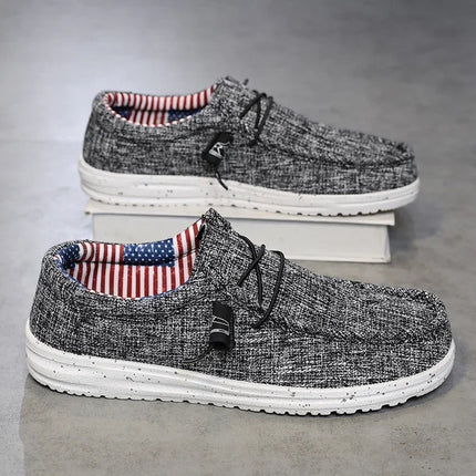 Fashion Mens Mesh Loafers Autumn Vulcanized Shoes Breathable Lightweight Hiking Outdoor Sports Shoes
