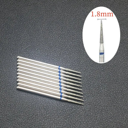 10 Piece Nail Milling Cutter Set Diamond Electric Nail Enhancement Drill Nail Drill Corner Cleaning Drill Burr Accessories Tool