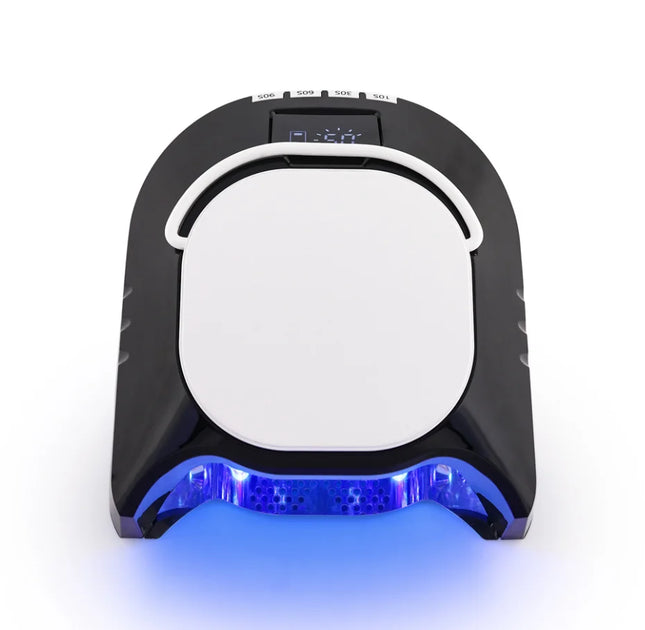 Lámpara de uñas UV LED inalámbrica mejorada de 72 W con batería recargable y ventilador, secador de uñas de gel profesional para salón y hogar