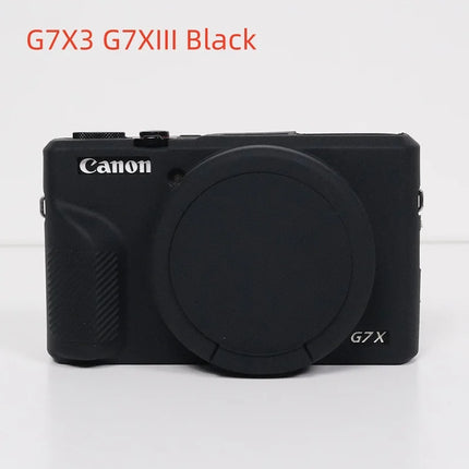 Camera Soft Silicone Skin Cover For Canon G7XII G7X2 G7X Mark 2 G7X3 Body Rubber Case Bag For G7 X Mark III With Lens Protector
