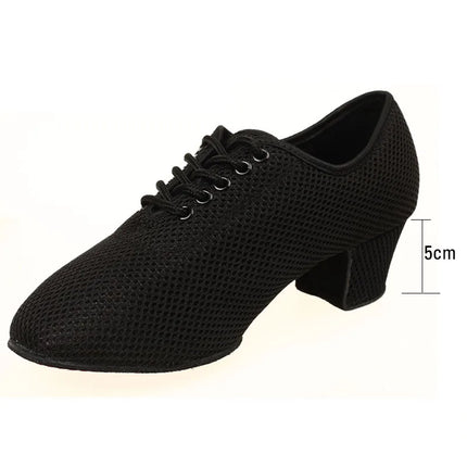 Women Latin Dance Shoes Suede Salsa Tango Ballroom Jazz Practice High Heels Comfortable Non Slip Performance Dance Sneakers