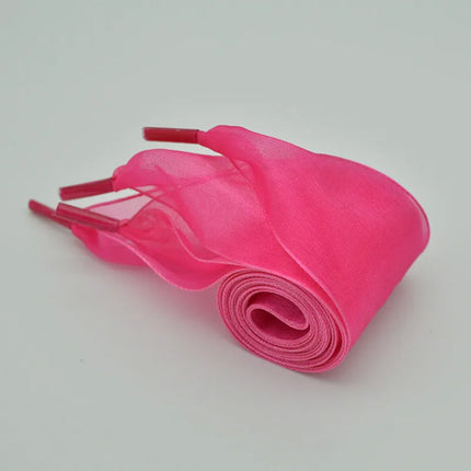 4 cm Width Organza Shoelaces DE Training Shoes Beautiful Chiffon Transparent Lace Widened Leisure Sports Shoes Laces DIY Decorat