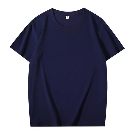 100% Cotton T-shirt Custom Logo High Quality Comfortable Short Sleeve Tops Print Pattern Company Team Clothes Embroidery Design