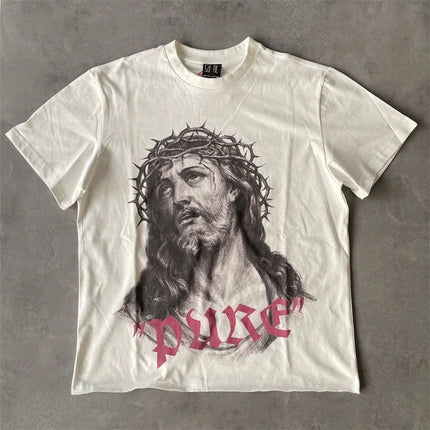 Washed Saint T-Shirt Men Women Best Quality Tee Tops Vintage T Shirt