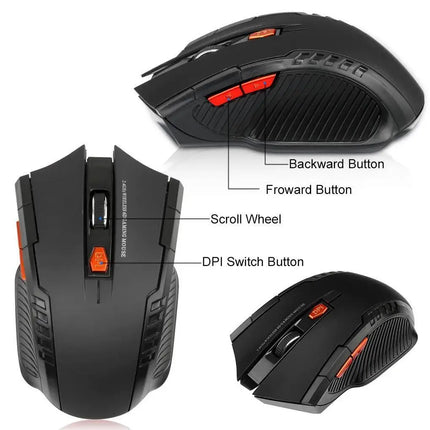 2.4G Wireless Mouse 1600DPI Optical Mouse Gamer for Computer 6 Buttons Wireless Mice with USB Receiver for PC - product image