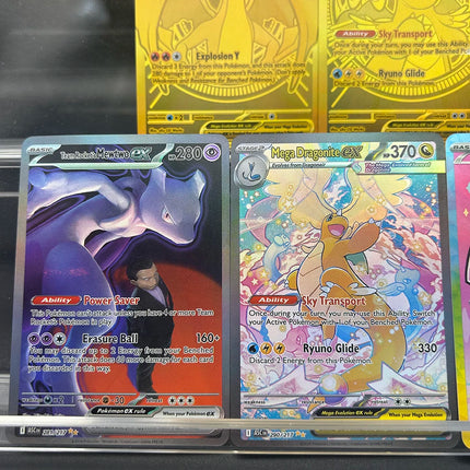 Team Rocket's Mewtwo Ex 281/217 SIR DIY Proxy Anime PTCG Collection Card TCG Ascended Heroes Mega Charizard Completionist Gift