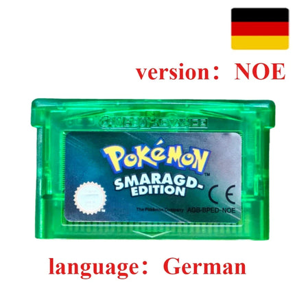 GBA Game Pokemon Series 32 Bit Video Game Cartridge Console Card Pokemon Emerald Ruby FireRed LeafGreen Sapphire Multi-language