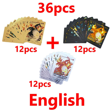 81-36Pcs Pokemon Cards German Spanish French English Vmax GX Energy Card Pikachu Rare Collection Battle Trainer Boys Gifts Toys