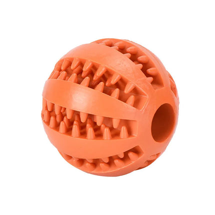 Interactive Dog Food Ball Rubber Chew Toy for Small to Large Dogs And Puppies - Pet Tooth Cleaning Chewing Toy